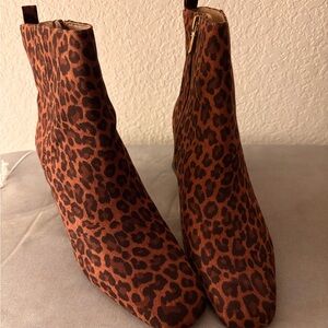 Sam & Libby Brown Leopard Ankle Booties